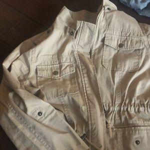 Anthropologie tan utility jacket
